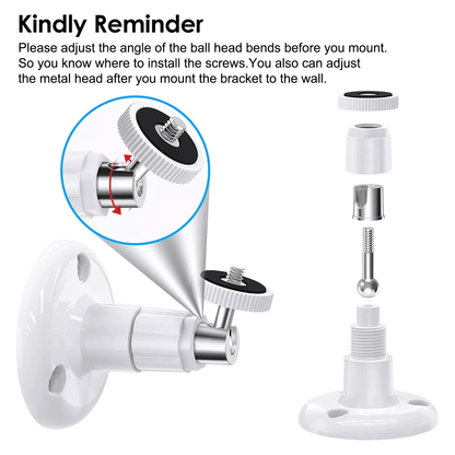 14pcs Adjustable Security Wall Mount Holder For Camera OutdoorIndoor Cam Universal Bracket For Cam  2
