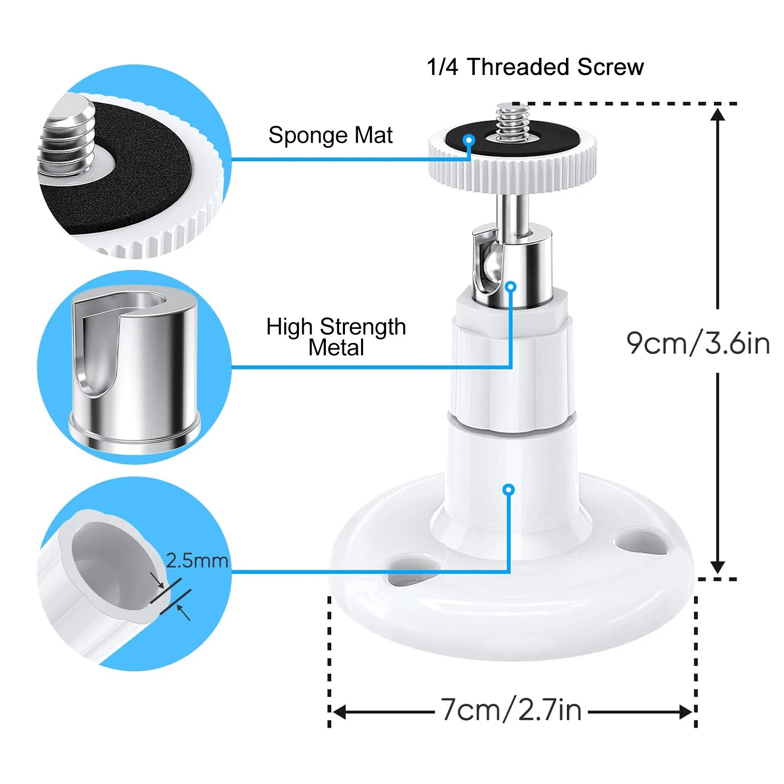 14pcs Adjustable Security Wall Mount Holder For Camera OutdoorIndoor Cam Universal Bracket For Cam  4