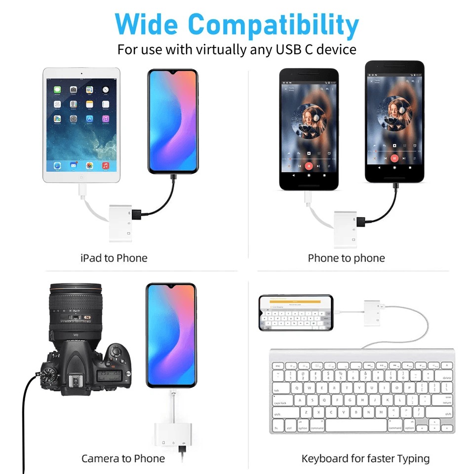 USB C To SD Card Reader Hub Converter Micro SD Adapter For Fast Data Transfer 5
