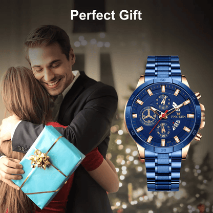 Waterproof Men Watch Stainless Steel Quartz Classic Business Luminous Wristwatch Water Resistant Dr 4