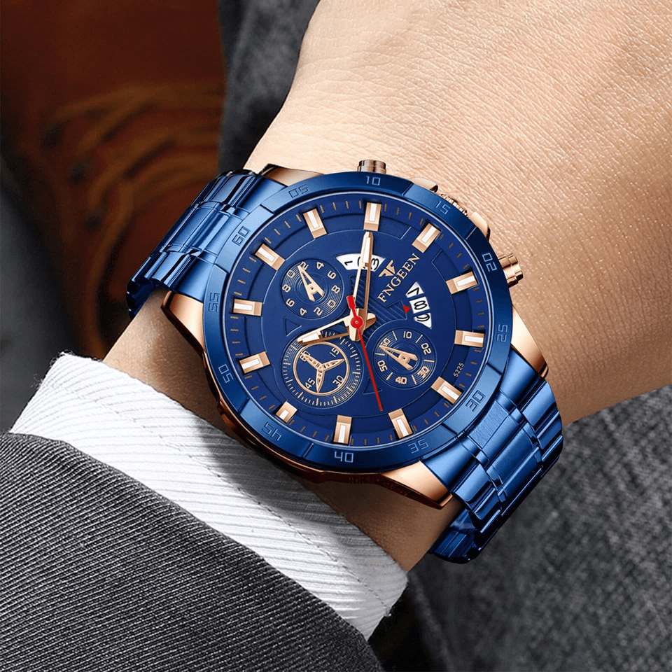 Waterproof Men Watch Stainless Steel Quartz Classic Business Luminous Wristwatch Water Resistant Dr 2
