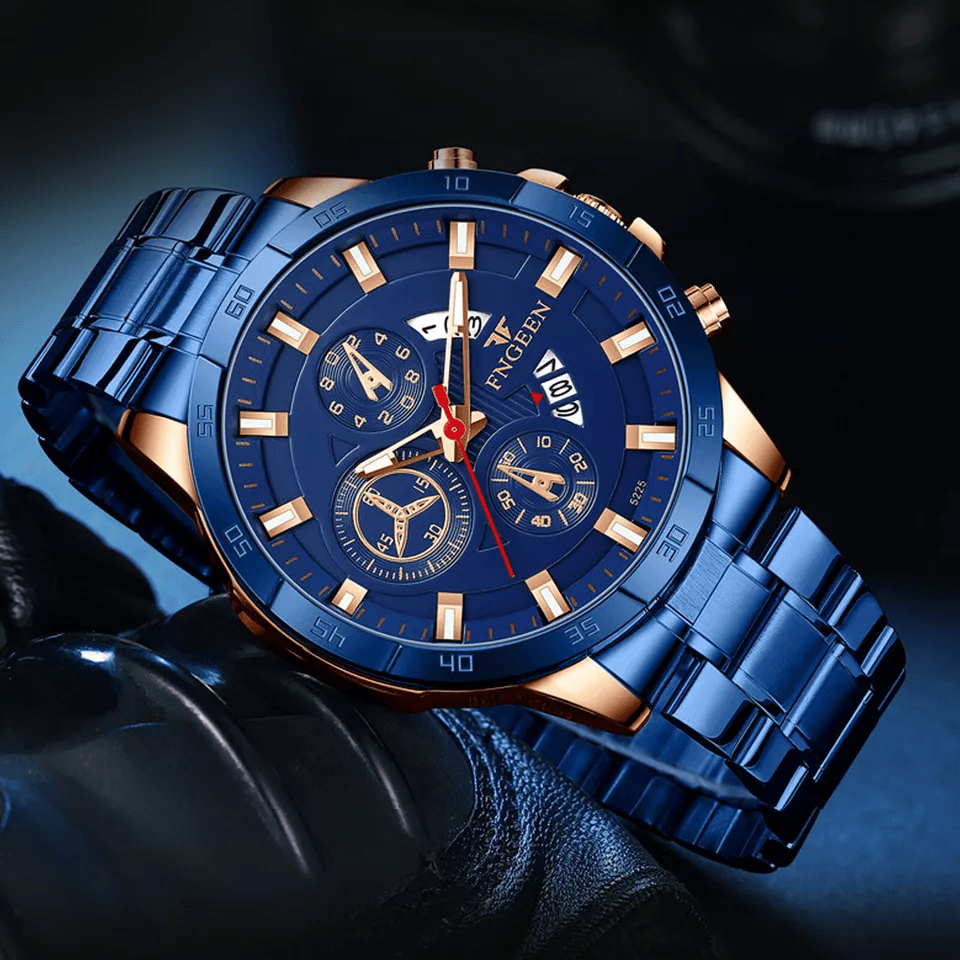 Waterproof Men Watch Stainless Steel Quartz Classic Business Luminous Wristwatch Water Resistant Dr 1