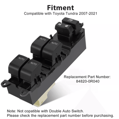 LED Power Window Switch Driver Side Fit For Toyota Tundra Auto Up Down Function Durable ABS OEM Rep 3