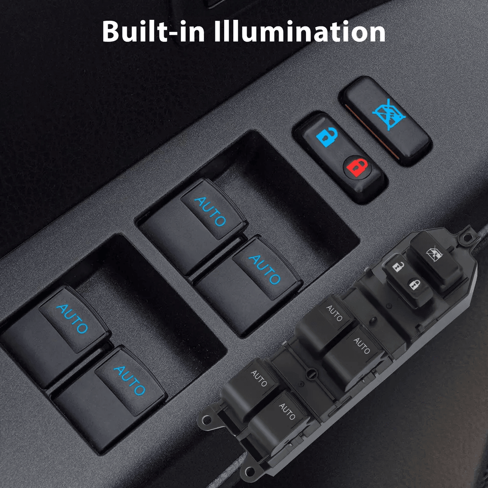 LED Power Window Switch Driver Side Fit For Toyota Tundra Auto Up Down Function Durable ABS OEM Rep 2