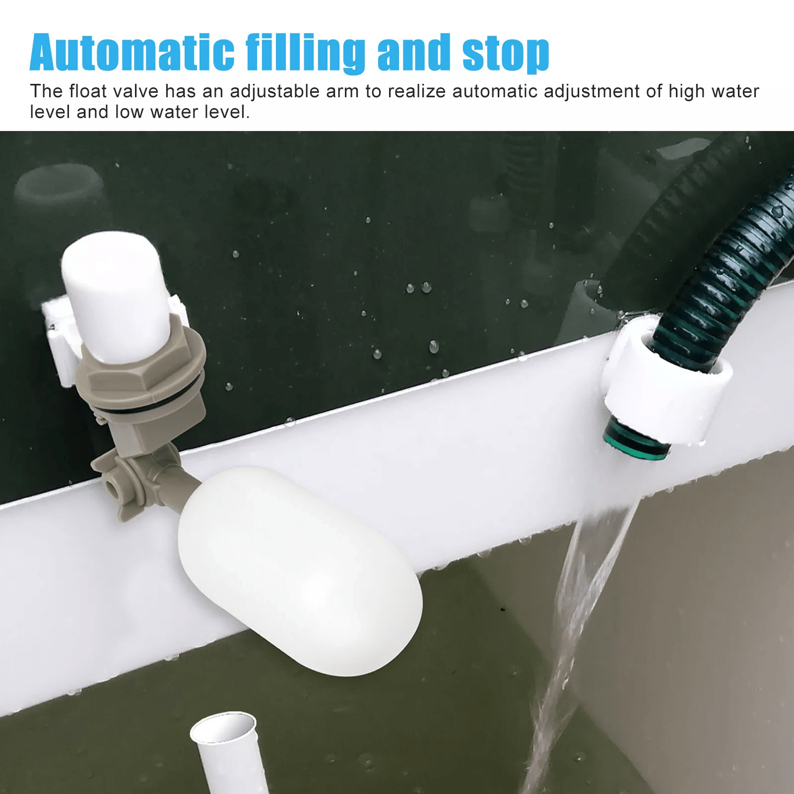 4x Water Float Valve Adjustable Arm 12 Automatic Fill Stop  Plastic Water Filter Float Valve For Ta 5