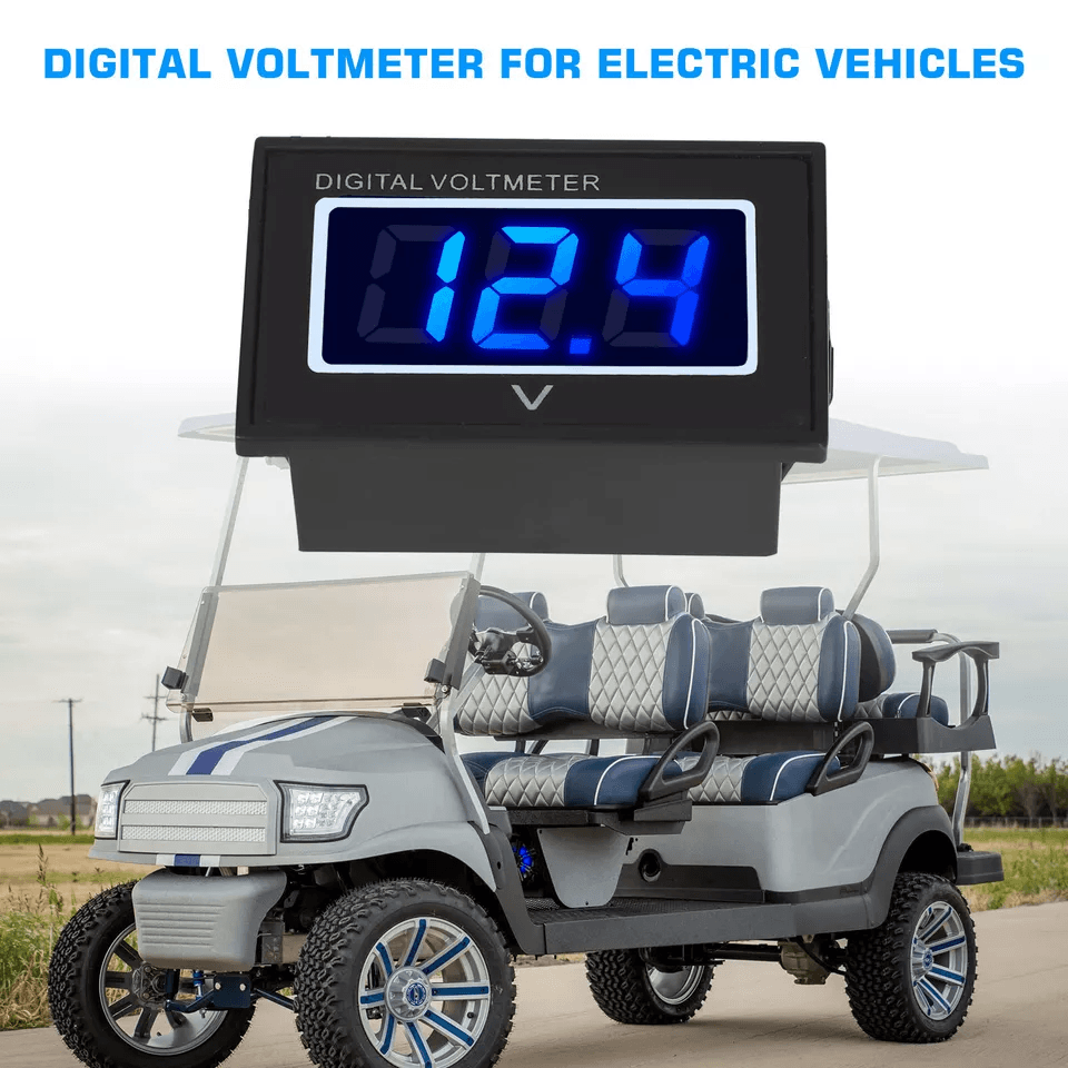 Waterproof Golf Cart Blue LED Battery Meter Gauge For Yamaha Club Car 4