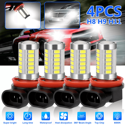 LED Fog Light Bulb 6500K White Anti-Fog Bright Driving Lamp