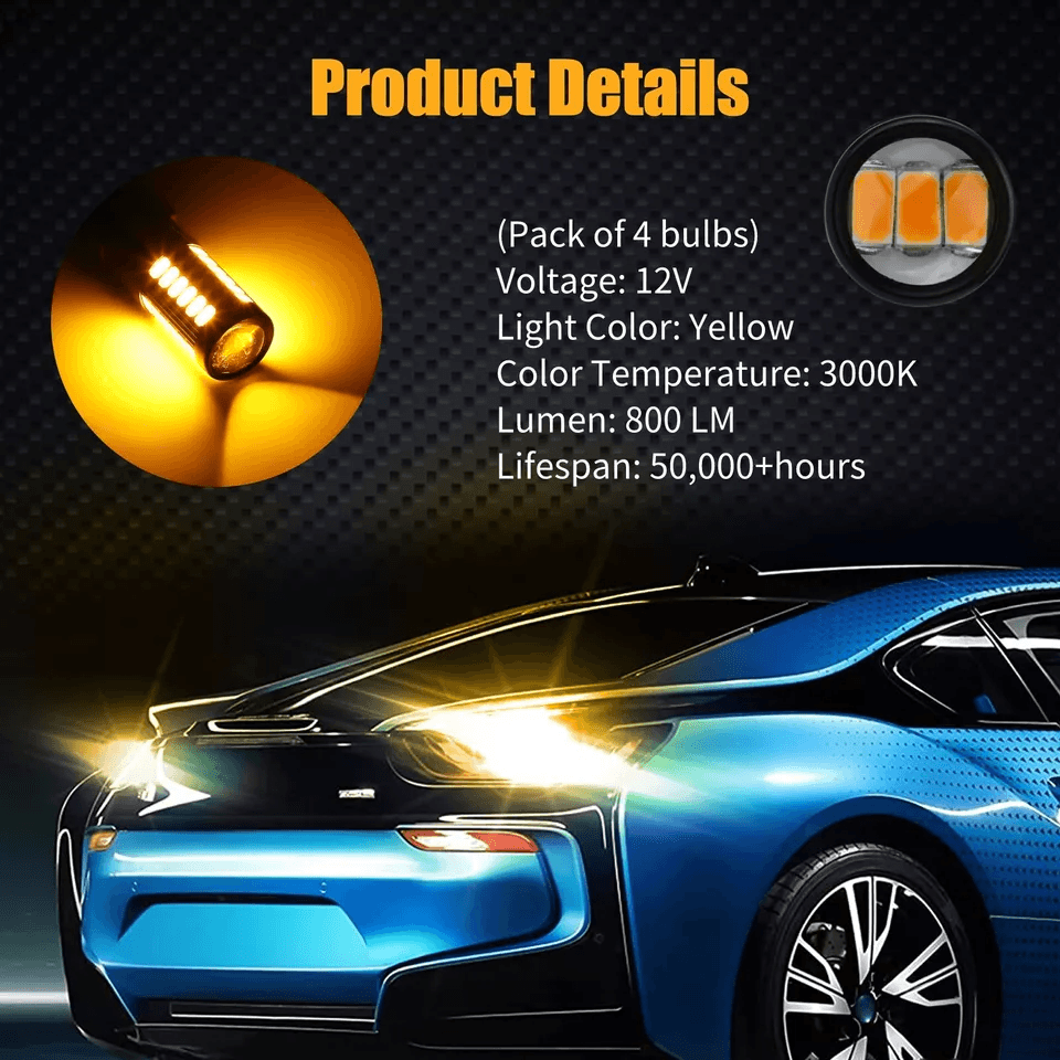 For Ford Super Duty LED Bulbs Amber 33 SMD Turn Signal Light Upgrade 1