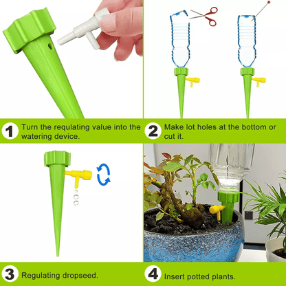 Adjustable Self Watering Spikes Automatic Plant Irrigation Drip System For Home  Garden 3