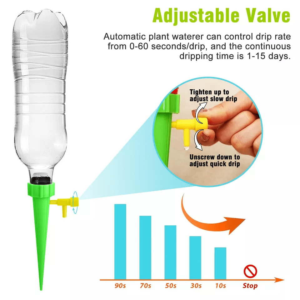 Adjustable Self Watering Spikes Automatic Plant Irrigation Drip System For Home  Garden 1