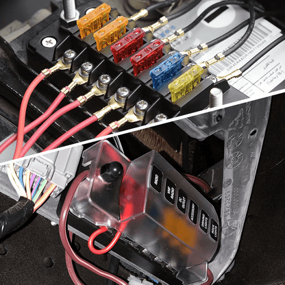 Universal 6 Way Blade Fuse Block For Car Boat RV  12V 24V Auto Power Distribution Holder With Cover 1