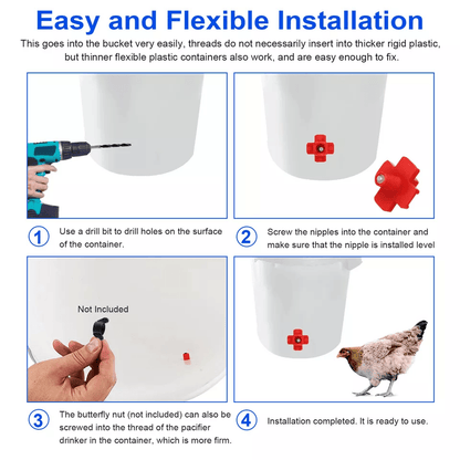 Chicken Nipples Automatic Poultry Waterer Drinker For Hen Duck Quail 2