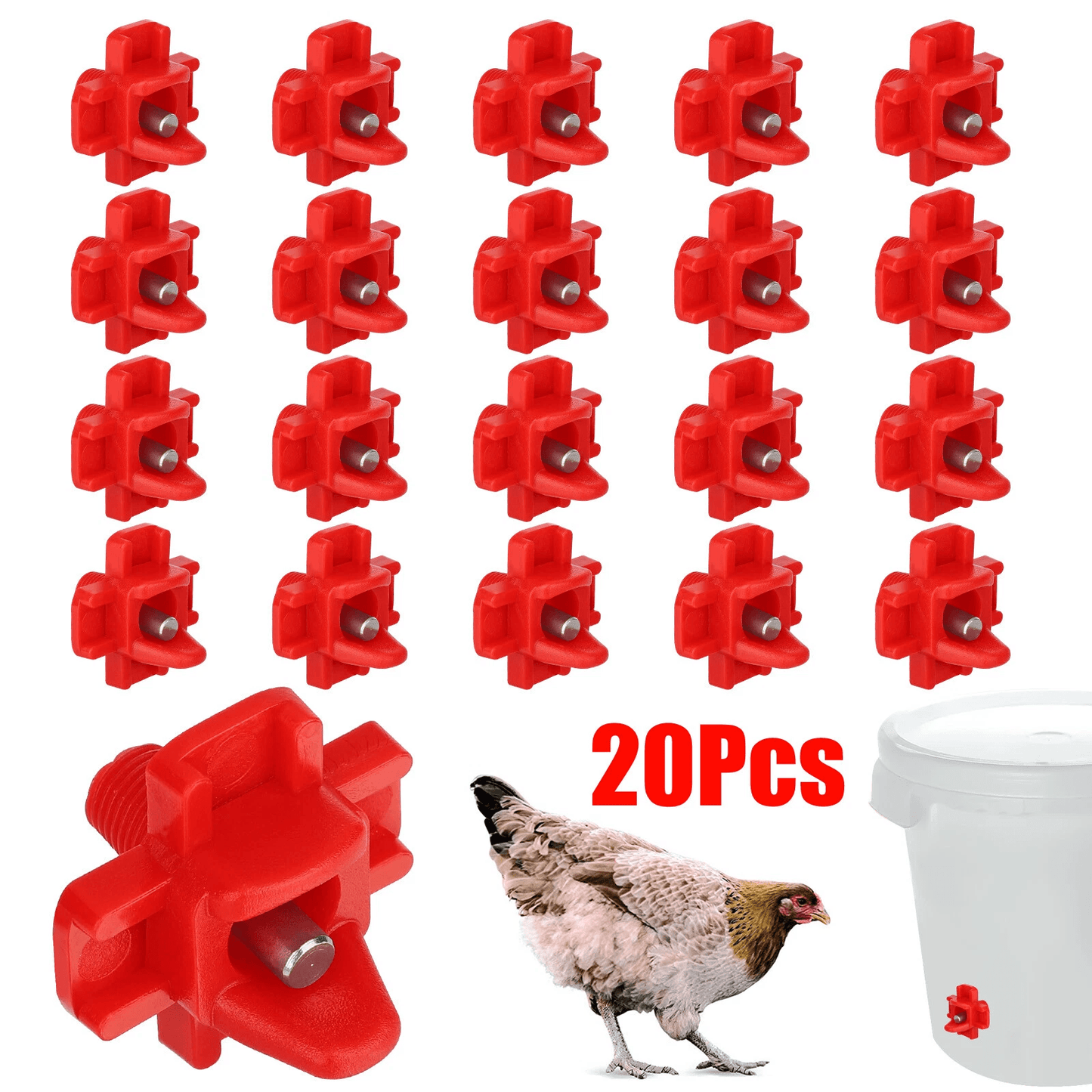 Chicken Nipples Automatic Poultry Waterer Drinker for Hen Duck Quail