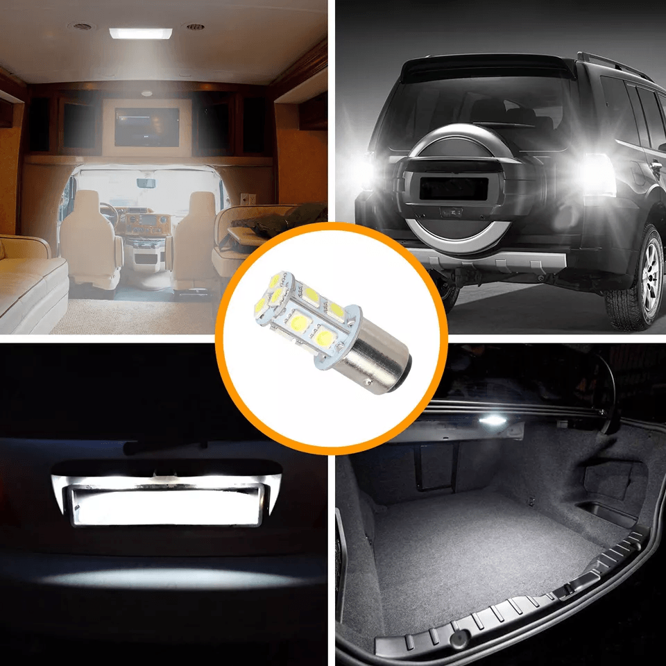 LED Tail Brake Light Bulbs 13 SMD 6500K White For Car Truck 5