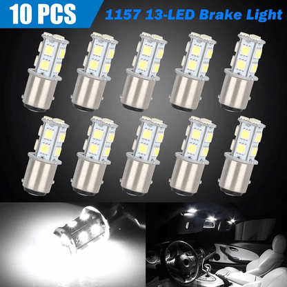 LED Tail Brake Light Bulbs 13 SMD 6500K White for Car Truck
