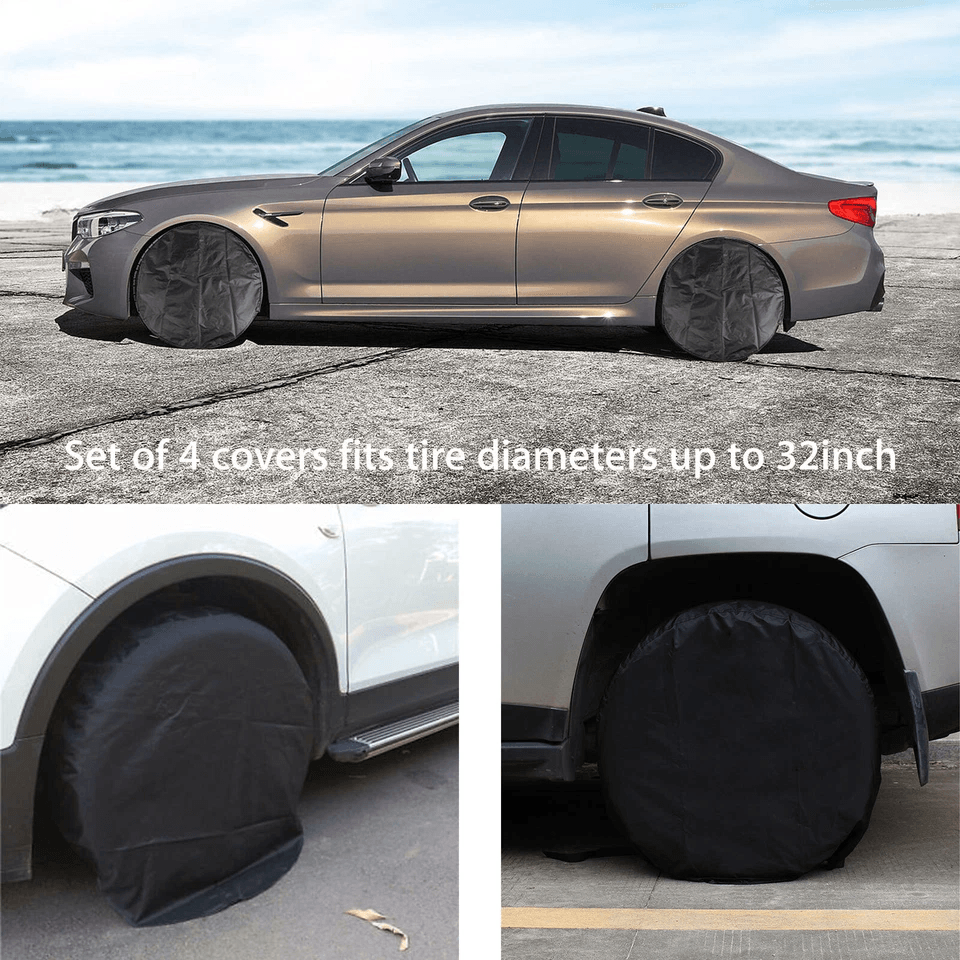 Waterproof Tire Covers for RV Trailer Camper Wheels Sun Protection