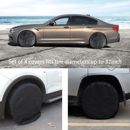 Waterproof Tire Covers for RV Trailer Camper Wheels Sun Protection