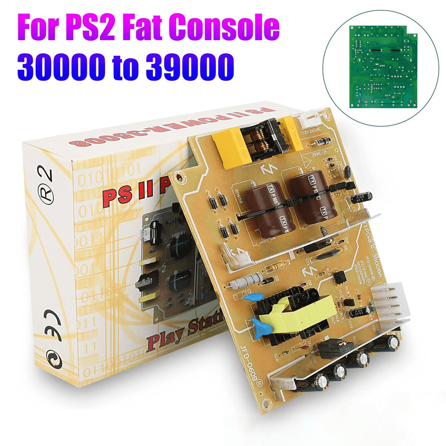 Power Supply Board Motherboard for PS2 Fat Console Replacement Part