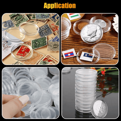 100X Coin Capsules Holder 31mm Clear Storage Case For US JFK Half Dollar Quarter Coin Collection Di 2