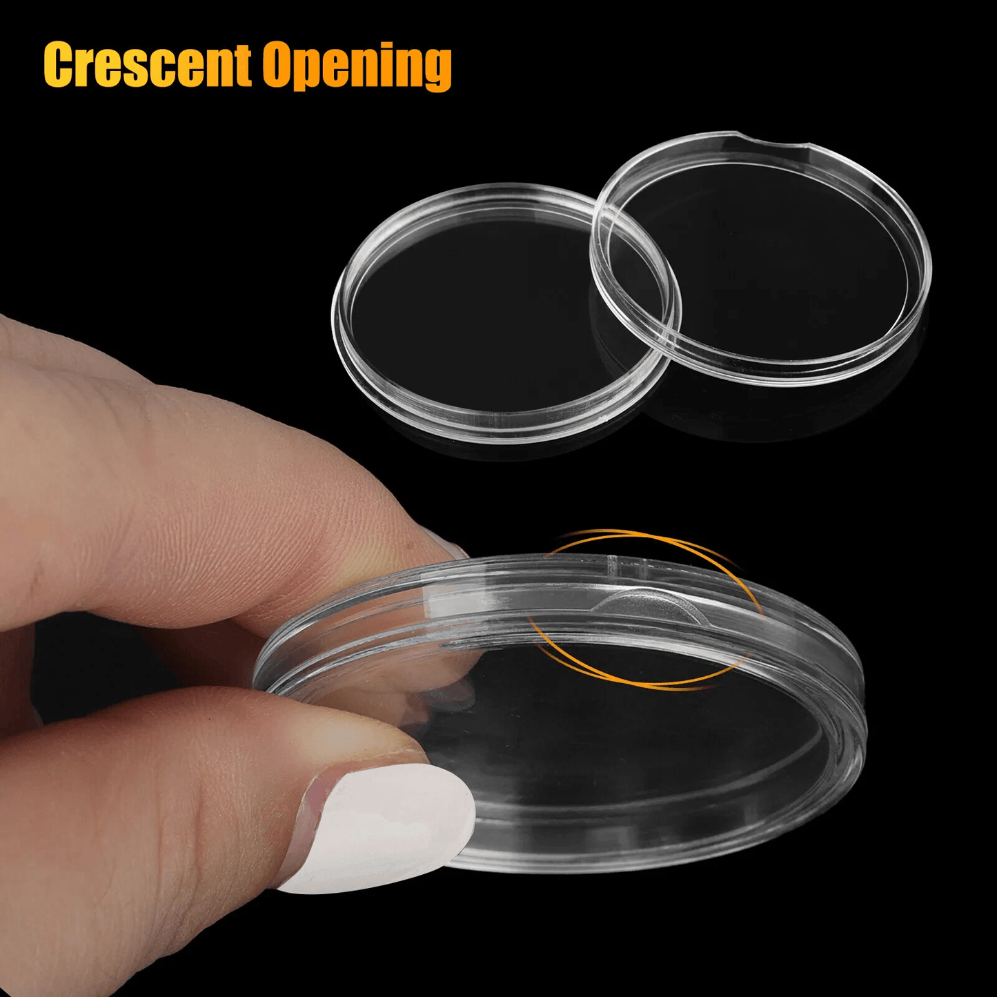 100X Coin Capsules Holder 31mm Clear Storage Case For US JFK Half Dollar Quarter Coin Collection Di 3