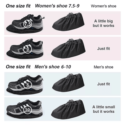 2 Pairs Waterproof Shoe Covers Washable Reusable Overshoes With Non Slip Sole For Indoor Outdoor Us 3