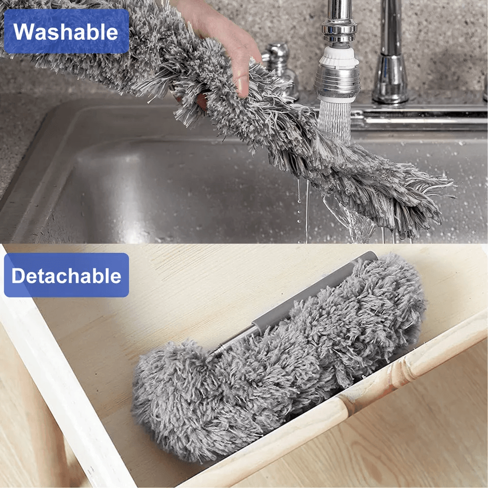 Microfiber Duster Soft Feather Cleaning Brush Extendable Stainless Steel Handle Household Dusting T