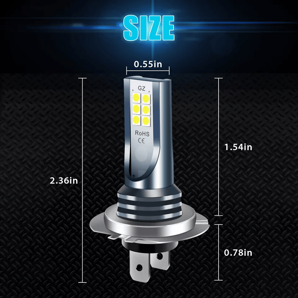Super Bright LED Fog Driving Light Bulbs White DRL Kit 6