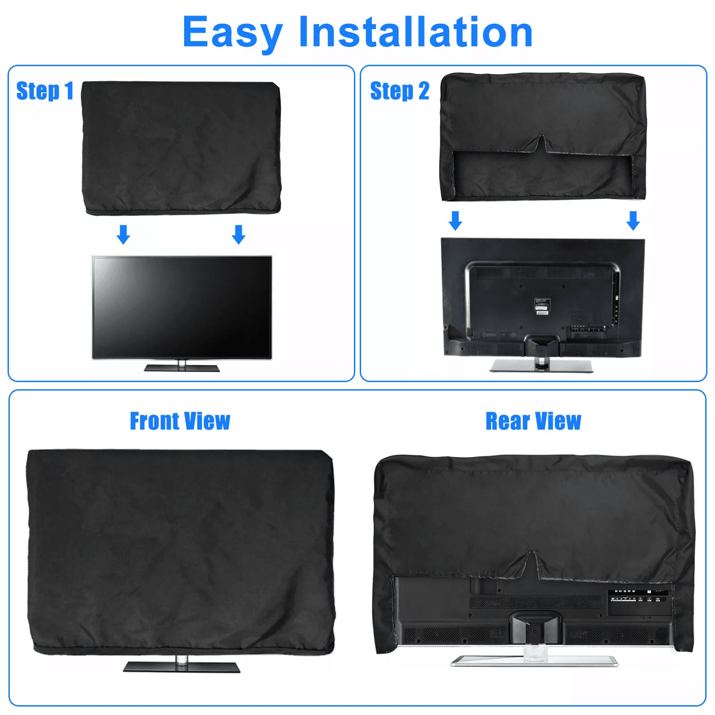 Outdoor TV Cover Fitted Waterproof Weatherproof Television Protector With UV  Dust Guard For Patio  5