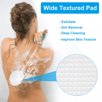 175in Long Lotion Applicator For Back Wooden Handle Bath Brush For Applying Body Creams Tanners  Su 1