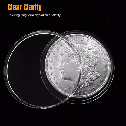 Coin Capsules Holder Storage Case Clear For Silver Eagle Plastic Protective Coin Display Container 3