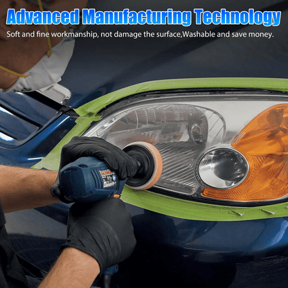 Car Buffing Pads Polishing Kit For Drill Foam Sponge Waxing Pads For Auto Detailing 3