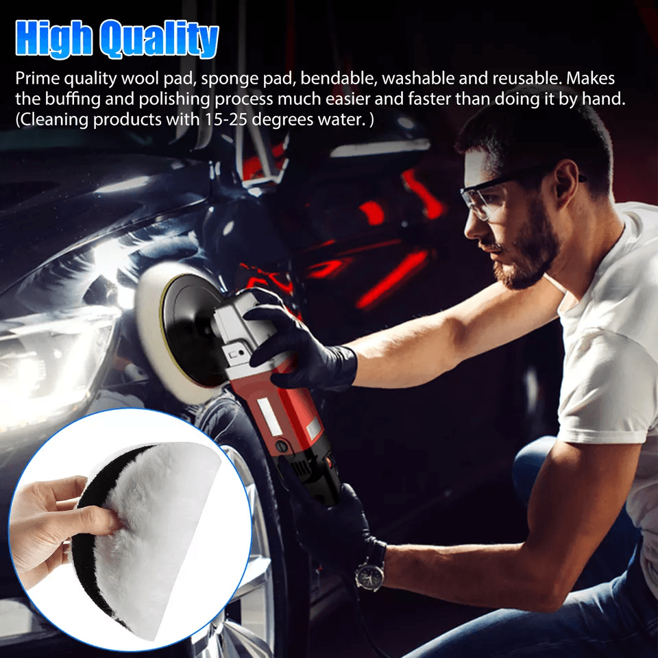 Car Buffing Pads Polishing Kit For Drill Foam Sponge Waxing Pads For Auto Detailing 2