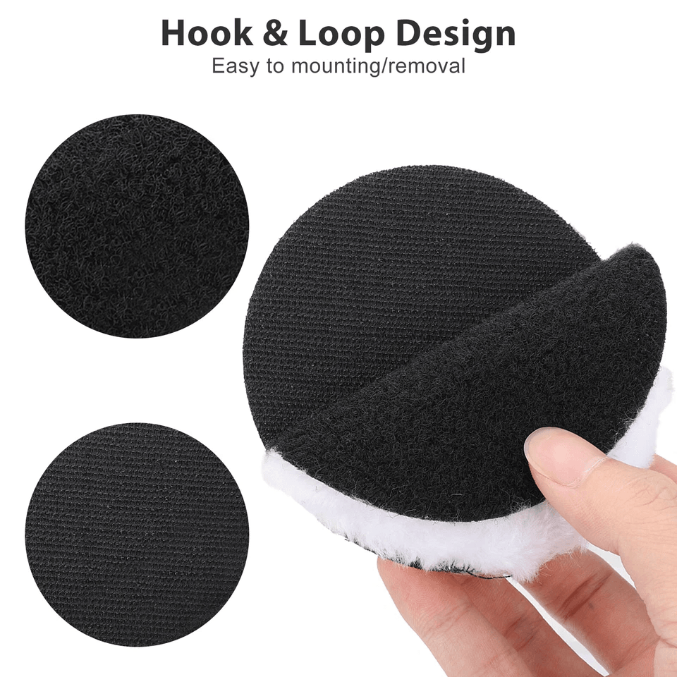 Polishing Pads Sponge Waxing Buffing Kit For Car Polisher Drill Attachment Set With Wool Pads  Adap 2