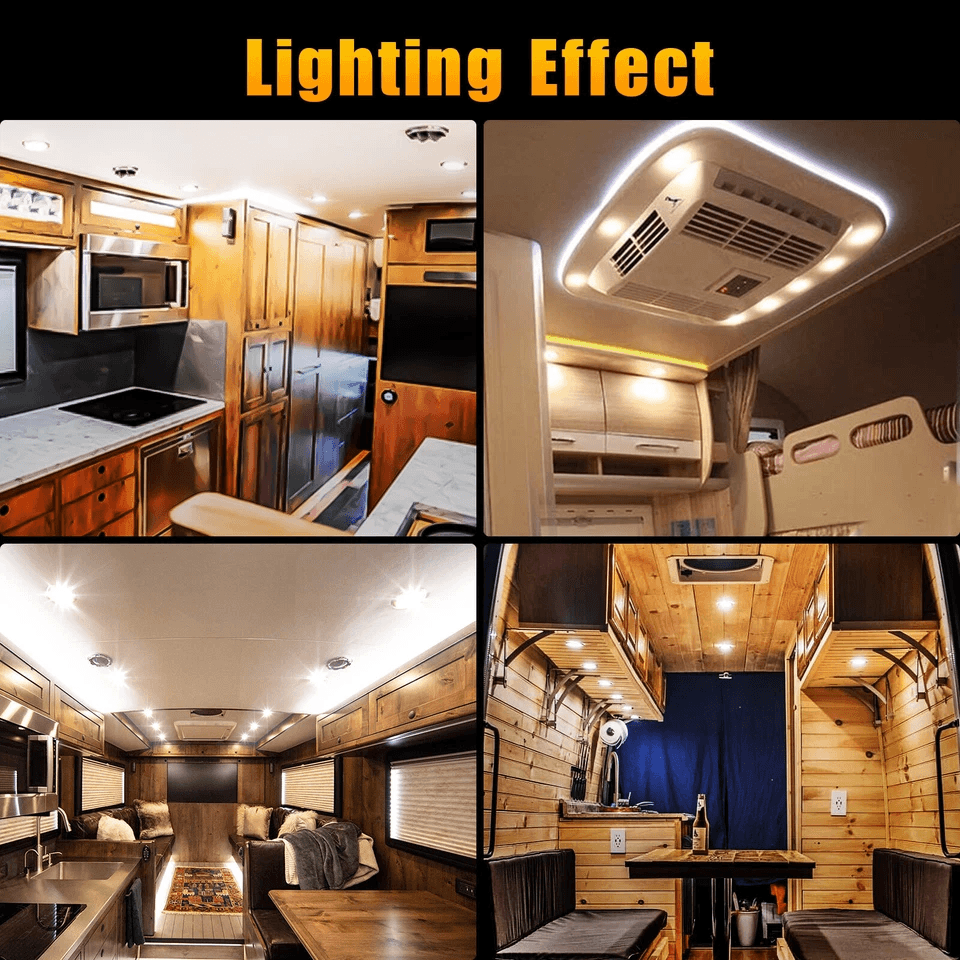 Ultra Bright Super White LED Interior Light Bulbs For RV Camper Trailer Wedge Base Upgrade Kit 2