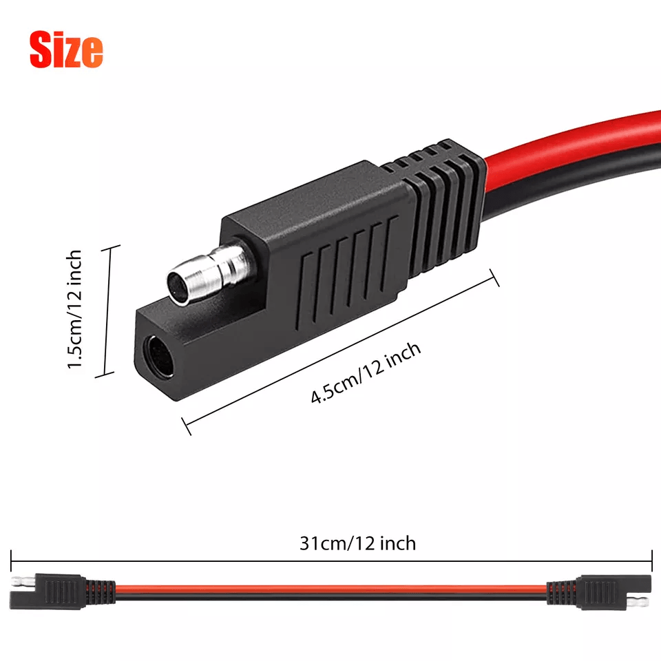 2 Pin Quick Disconnect Wire Power Connectors Cable For Automotive  LED Use 6