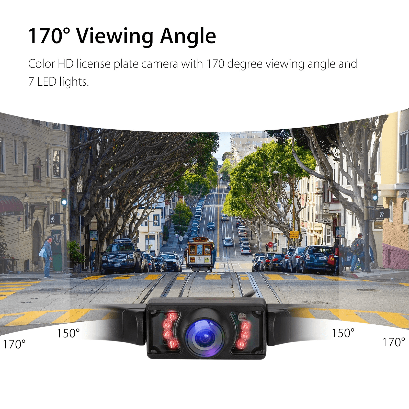 43 HD Monitor Car Backup Reverse Camera Kit With Night Vision Waterproof Rear View Parking License  6