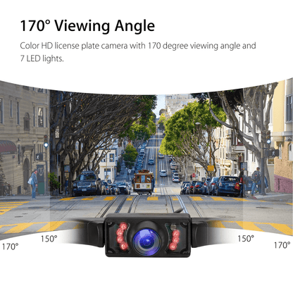43 HD Monitor Car Backup Reverse Camera Kit With Night Vision Waterproof Rear View Parking License  6