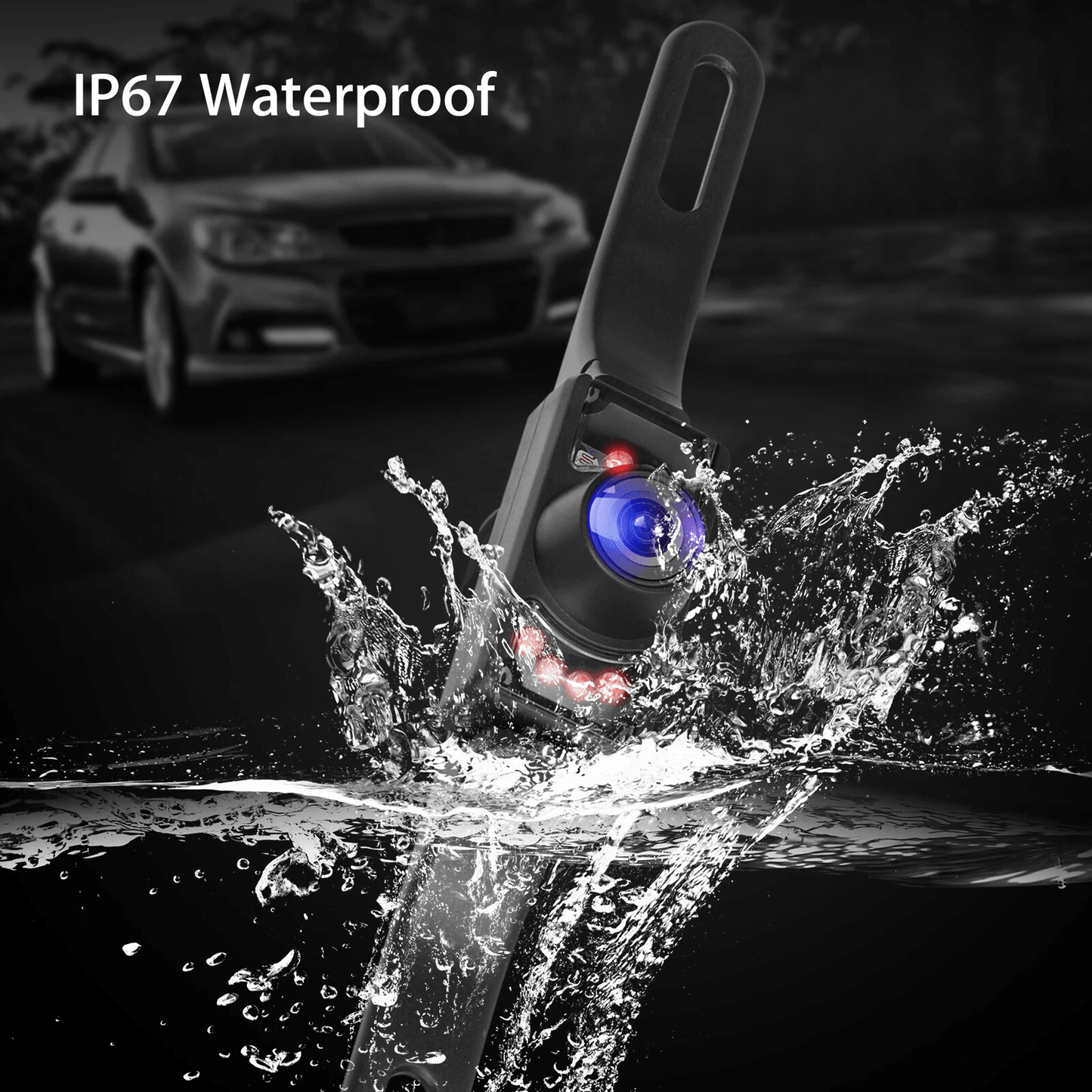 43 HD Monitor Car Backup Reverse Camera Kit With Night Vision Waterproof Rear View Parking License  2