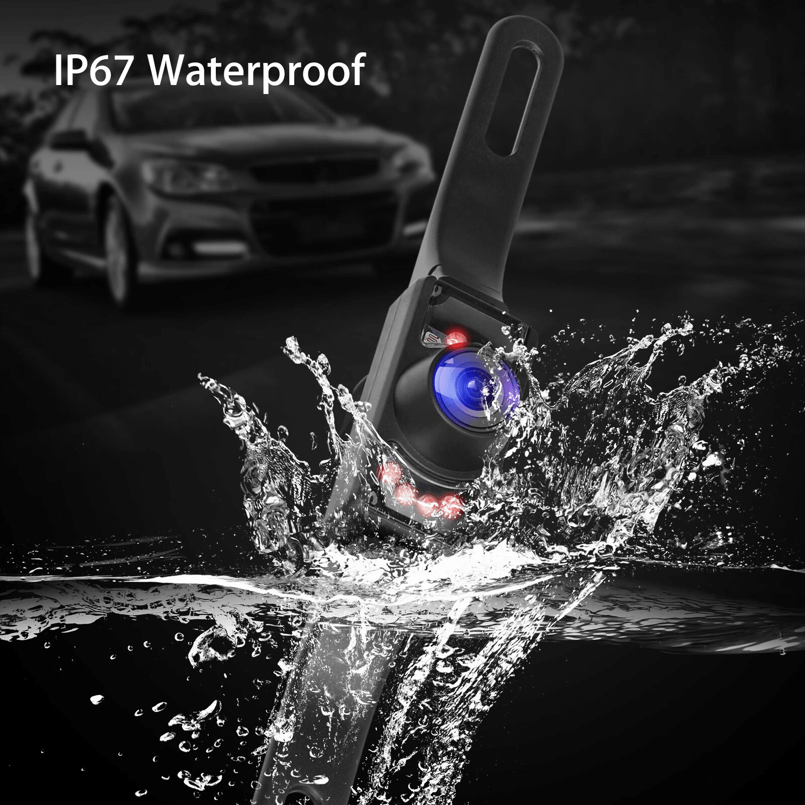43 HD Monitor Car Backup Reverse Camera Kit With Night Vision Waterproof Rear View Parking License  2