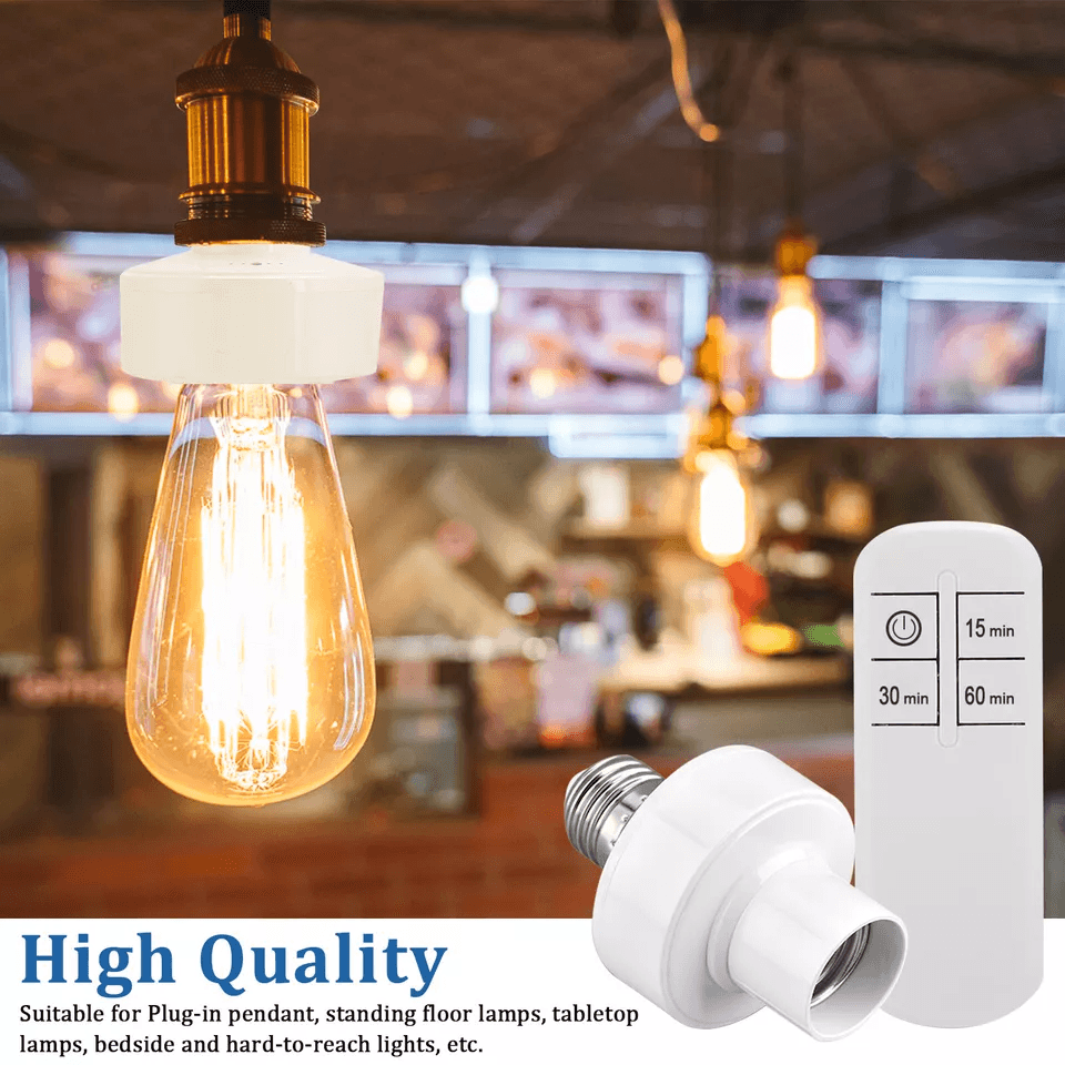 Wireless Remote Control Light Lamp Bulb Holder Socket Switch Base Cap 5