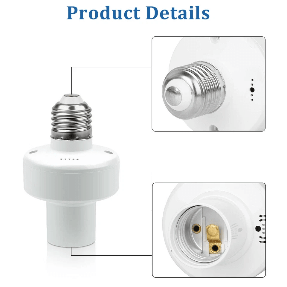 Wireless Remote Control Light Lamp Bulb Holder Socket Switch Base Cap 1