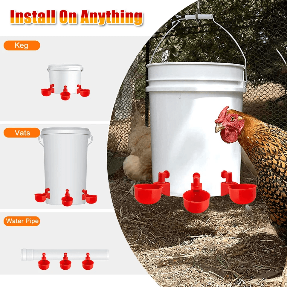Chicken Automatic Watering Cups Drinker System For Poultry Duck Hen Quail 1