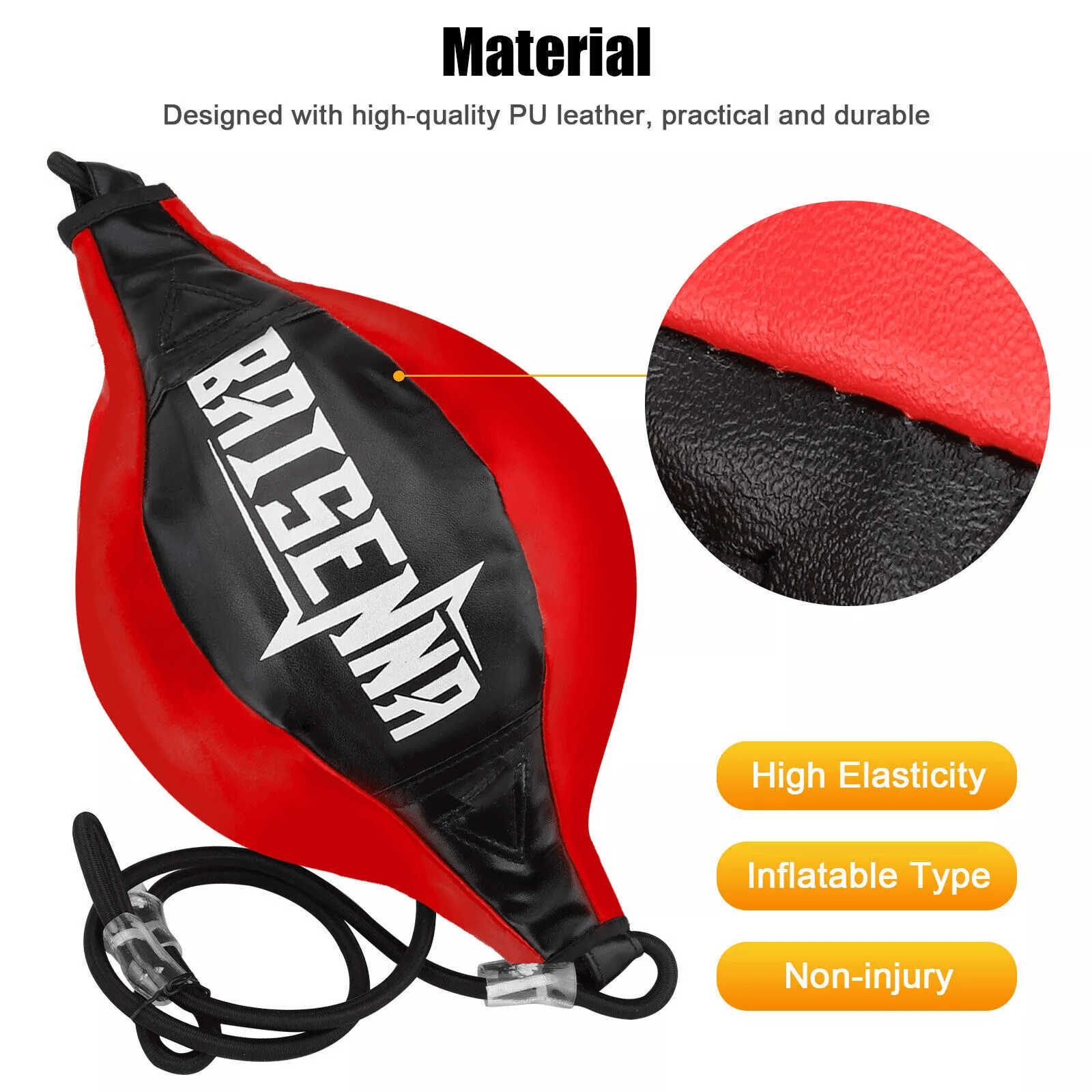 Double End Speed Ball For Boxing  MMA Floor To Ceiling Focus Punching Dodge Bag With Elastic Rope P 6