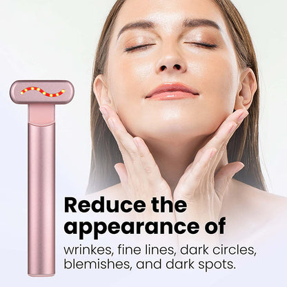 Anti-Wrinkle Skin Care Tool – EMS Microcurrent Facial Massager with Red Light