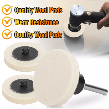 HighQuality Wool Disc Polishing Buffing Pads With Wheels Pad Holder And Shank Ideal For Metal Wood  2