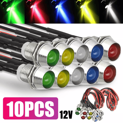 LED Pilot Dash Lights Indicator Lamp for Car Boat Dashboard Panel
