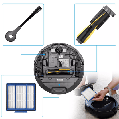 14 PCS Robot Vacuum Cleaner Replacement Parts Kit For Shark HEPA Filter Side Brush Roller Brush Set 4
