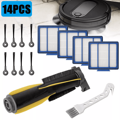 14 PCS Robot Vacuum Cleaner Replacement Parts Kit for Shark HEPA Filter, Side Brush, Roller Brush Set
