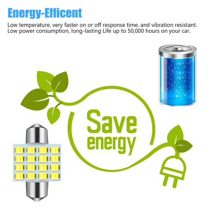 Festoon LED MapDome Interior Light Bulbs White CANBUS SMD Chipsets Bright Upgrade For Car Dome Lice 6
