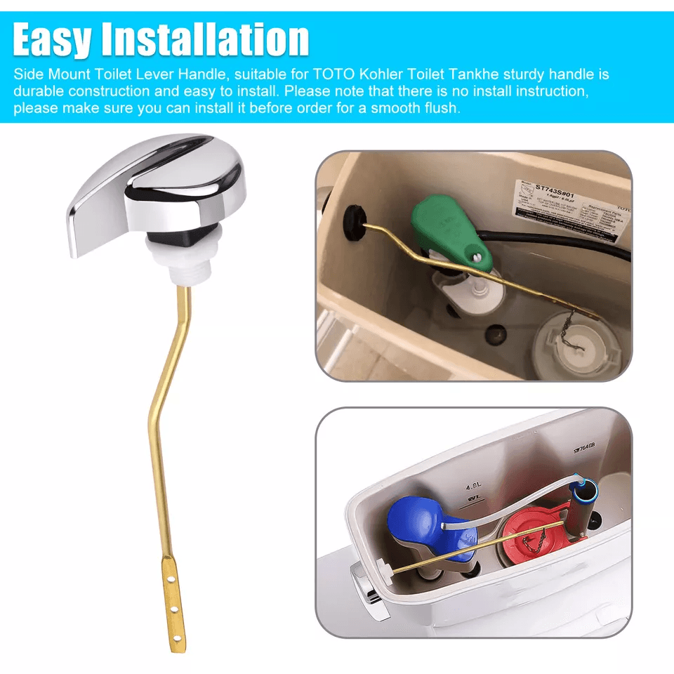 Universal Side Mount Toilet Flush Lever Easy Installation For TOTO  Kohler Toilets 2